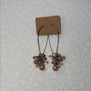New York‎ & Company Pink Silver Cluster Earrings